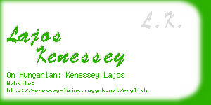 lajos kenessey business card
